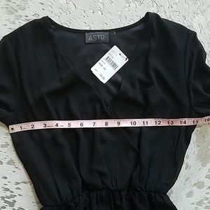 Astr Pants - ASTR Long Sleeve Black Romper Semi Sheer XS Astr Pants - ASTR Long Sleeve Black Romper Semi Sheer XS